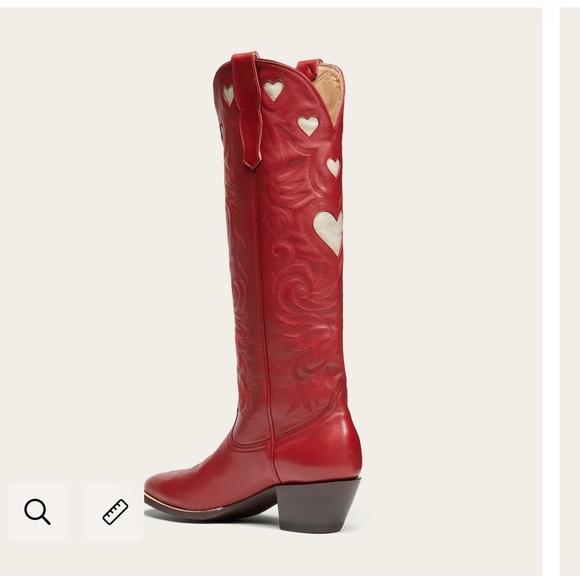 Authentic City Boots cowboy heart custom red western boots size 9.5 lucchese - Picture 3 of 9